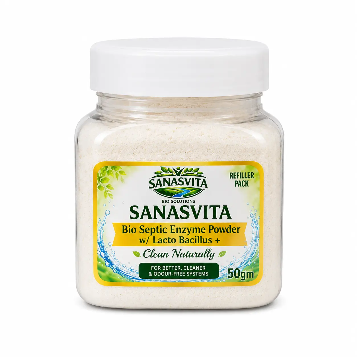 Sanasvita Bio Septic Enzyme Powder Refiller Pack with Lacto Bacillus
