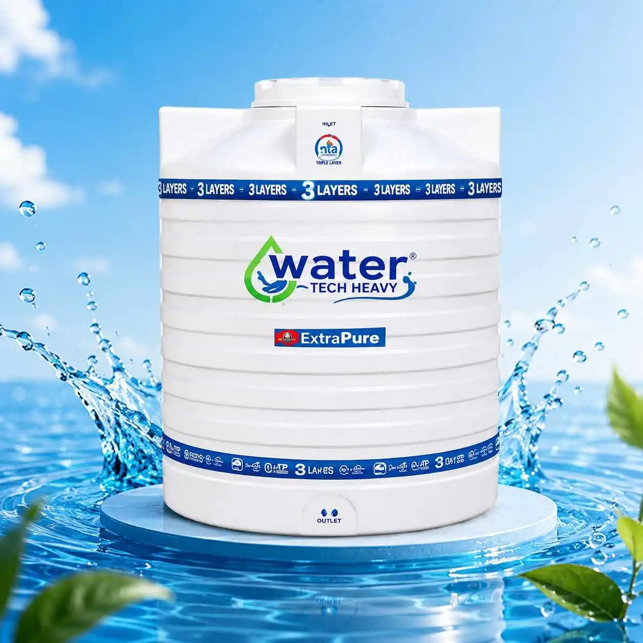 Water Tech Heavy premium multi-layer food-grade water storage tank